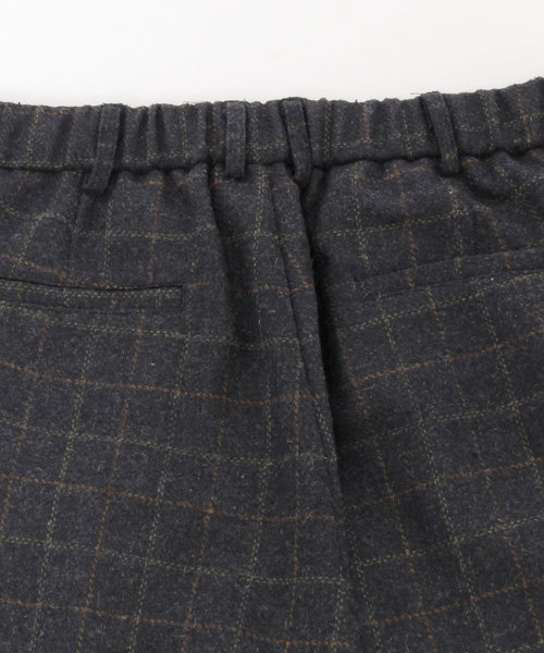 MONO-MART（モノマート）の「ウールブレンドブリティッシュチェックタックワイドパンツ（その他パンツ・メンズ・ブラック/ネイビー/グレー・M/L）」の7枚目の写真