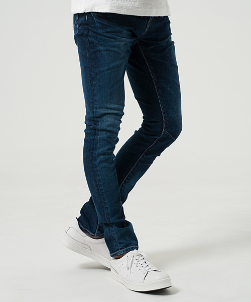 GOSTAR DE FUGA(ゴスタール ジフーガ)の「国産すり加工ストレッチデニムパンツ(デニムパンツ・メンズ・インディゴブルー/ブルー・S/M/L)」の1枚目の写真