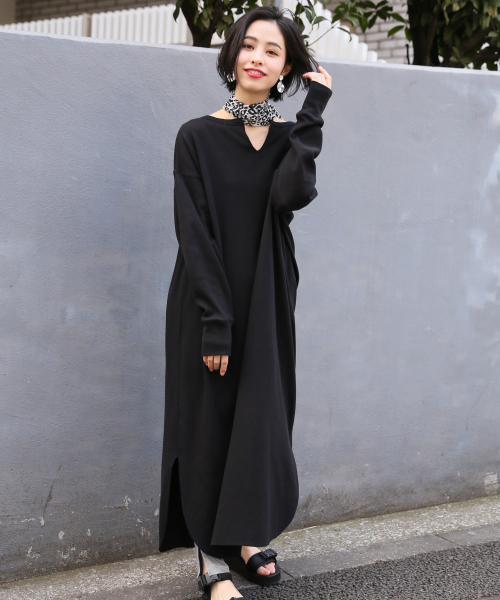 LOWRYS FARM（ローリーズファーム）の「２ＷＡＹハニカムワンピ　826753（ワンピース・レディース・オフホワイト/ブラック/カーキ・FREE）」の3枚目の写真