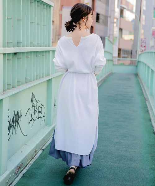 LOWRYS FARM（ローリーズファーム）の「２ＷＡＹハニカムワンピ　826753（ワンピース・レディース・オフホワイト/ブラック/カーキ・FREE）」の9枚目の写真