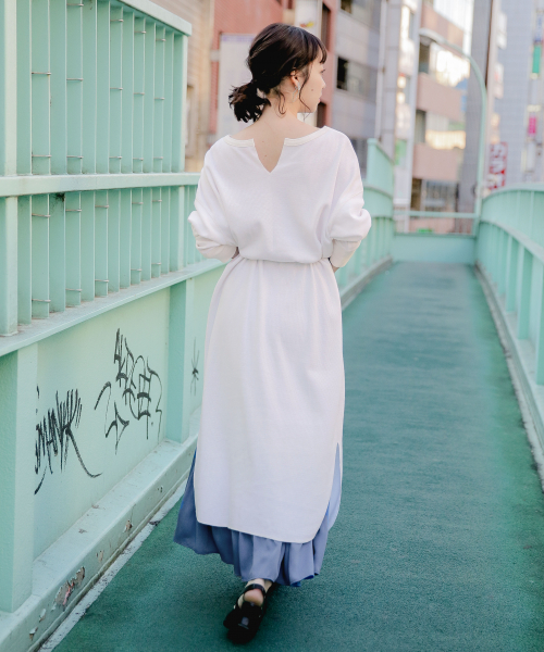 LOWRYS FARM（ローリーズファーム）の「２ＷＡＹハニカムワンピ　826753（ワンピース・レディース・オフホワイト/ブラック/カーキ・FREE）」の18枚目の写真