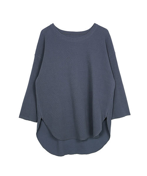 TRUNC(トランクエイティーエイト)の「Lit Waffle Tops(Tシャツ/カットソー・レディース・アイボリー/チャコールグレー/カーキ/モカ・FREE)」の6枚目の写真