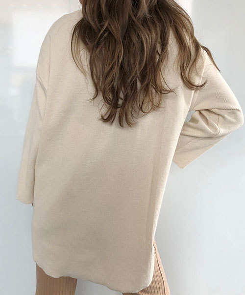 TRUNC(トランクエイティーエイト)の「Lit Waffle Tops(Tシャツ/カットソー・レディース・アイボリー/チャコールグレー/カーキ/モカ・FREE)」の10枚目の写真