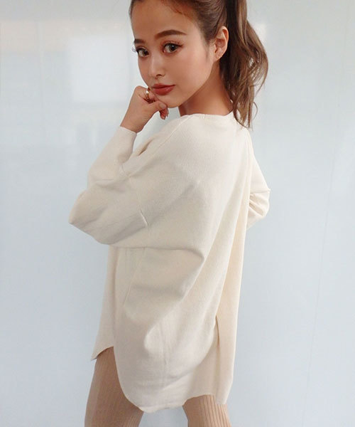 TRUNC(トランクエイティーエイト)の「Lit Waffle Tops(Tシャツ/カットソー・レディース・アイボリー/チャコールグレー/カーキ/モカ・FREE)」の15枚目の写真