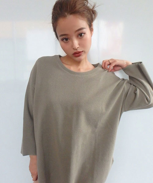 TRUNC(トランクエイティーエイト)の「Lit Waffle Tops(Tシャツ/カットソー・レディース・アイボリー/チャコールグレー/カーキ/モカ・FREE)」の18枚目の写真