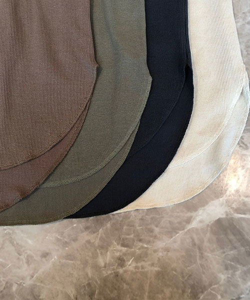 TRUNC(トランクエイティーエイト)の「Lit Waffle Tops(Tシャツ/カットソー・レディース・アイボリー/チャコールグレー/カーキ/モカ・FREE)」の21枚目の写真