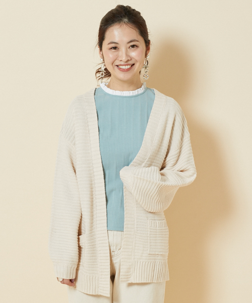 PairPair(ペアペア)の「トッパーカーディガン(カーディガン/ボレロ・レディース・ピンク/アイボリー・FREE)」の7枚目の写真