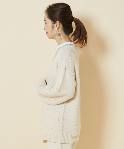 PairPair(ペアペア)の「トッパーカーディガン(カーディガン/ボレロ・レディース・ピンク/アイボリー・FREE)」の8枚目の写真