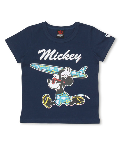 BABYDOLL(ベビードール)の「親子お揃い Disney(ディズニー) サーフTシャツ 2281K(Tシャツ/カットソー)」|ネイビー