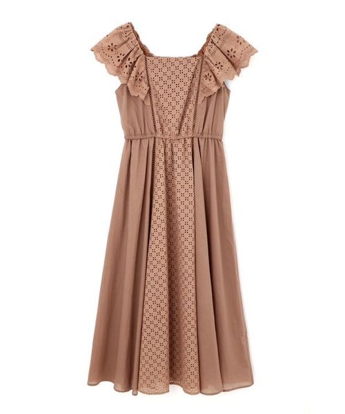 JILL by JILL STUART(ジルバイジルスチュアート)の「ミックスレースマキシワンピース(ワンピース・レディース・ネイビー/ベージュ・SMALL/MEDIUM)」の17枚目の写真