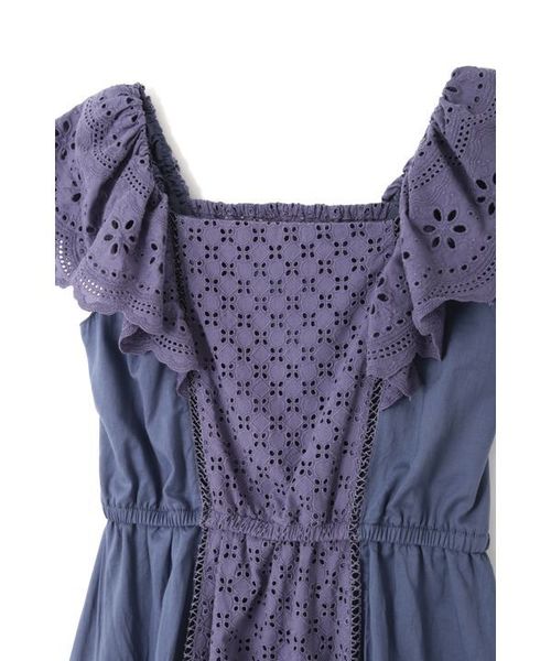 JILL by JILL STUART(ジルバイジルスチュアート)の「ミックスレースマキシワンピース(ワンピース・レディース・ネイビー/ベージュ・SMALL/MEDIUM)」の12枚目の写真