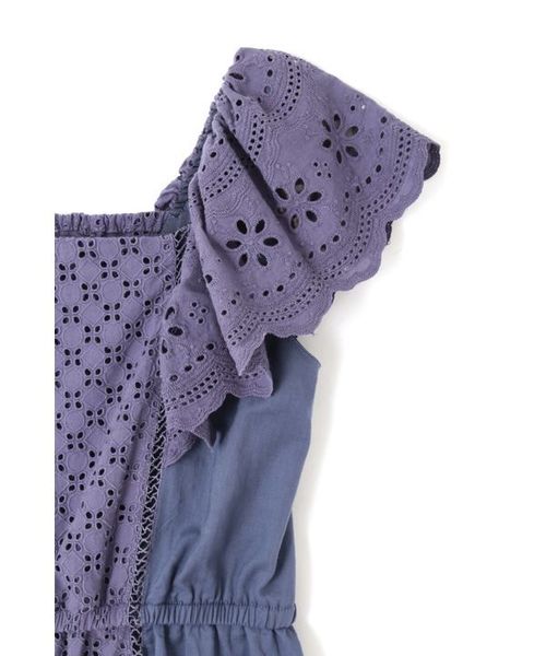 JILL by JILL STUART(ジルバイジルスチュアート)の「ミックスレースマキシワンピース(ワンピース・レディース・ネイビー/ベージュ・SMALL/MEDIUM)」の11枚目の写真