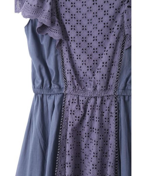 JILL by JILL STUART(ジルバイジルスチュアート)の「ミックスレースマキシワンピース(ワンピース・レディース・ネイビー/ベージュ・SMALL/MEDIUM)」の15枚目の写真