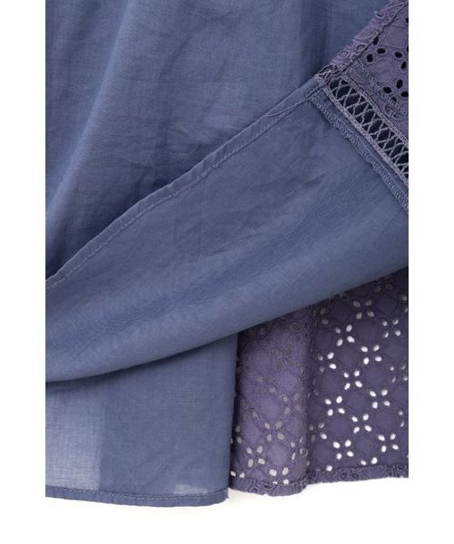 JILL by JILL STUART(ジルバイジルスチュアート)の「ミックスレースマキシワンピース(ワンピース・レディース・ネイビー/ベージュ・SMALL/MEDIUM)」の18枚目の写真