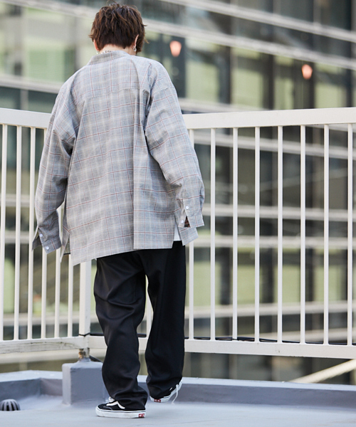 kutir(クティール)の「ワイドテーパードパンツ 【チェックパンツ ストライプパンツ】(その他パンツ・メンズ・ライトベージュ/ブラック/グレー/ライトグレー・SMALL/MEDIUM/LARGE)」の14枚目の写真