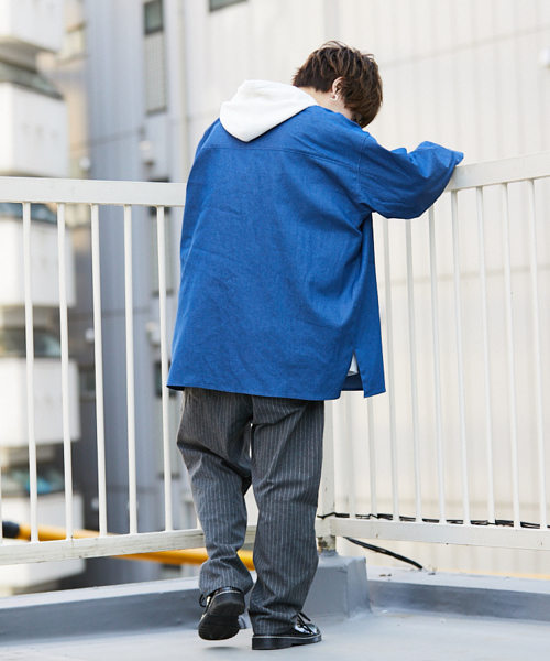 kutir(クティール)の「ワイドテーパードパンツ 【チェックパンツ ストライプパンツ】(その他パンツ・メンズ・ライトベージュ/ブラック/グレー/ライトグレー・SMALL/MEDIUM/LARGE)」の12枚目の写真