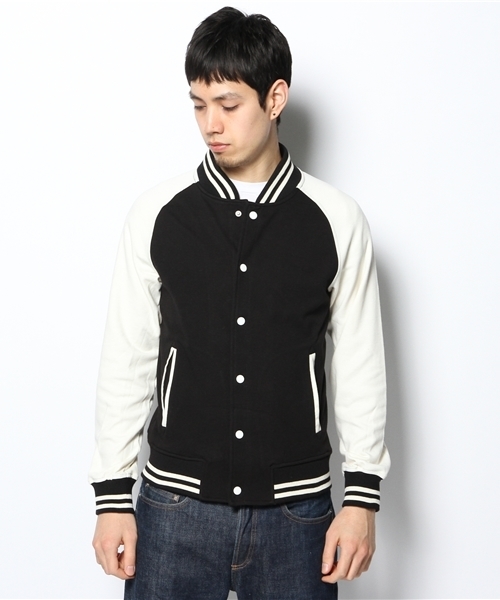 WEGO(ウィゴー)の「WEGO/スウェットスタジャン(スタジャン・メンズ・ブラック/ベージュ/ネイビー/ワイン・MEDIUM/LARGE)」の5枚目の写真