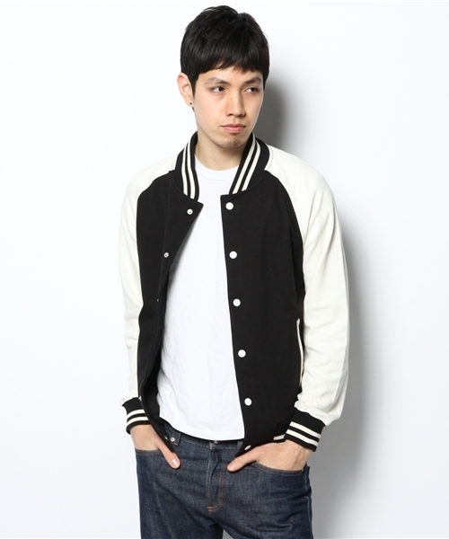 WEGO(ウィゴー)の「WEGO/スウェットスタジャン(スタジャン・メンズ・ブラック/ベージュ/ネイビー/ワイン・MEDIUM/LARGE)」の11枚目の写真