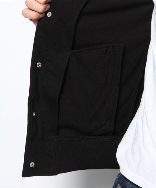 WEGO(ウィゴー)の「WEGO/スウェットスタジャン(スタジャン・メンズ・ブラック/ベージュ/ネイビー/ワイン・MEDIUM/LARGE)」の8枚目の写真