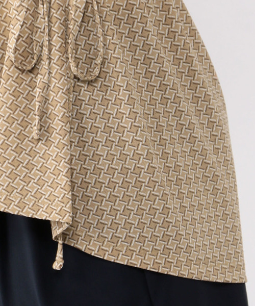 A/C DESIGN BY ALPHA CUBIC（エーシーデザインバイアルファキュービック）の「ウエストギャザーチュニック（Tシャツ/カットソー・レディース・ブラック/ベージュ/オフホワイト・M size/L size）」の9枚目の写真