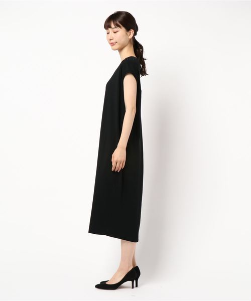 La TOTALITE（ラトータリテ）の「SONO Tシャツワンピース【手洗い可能】◆（ワンピース・レディース・ブラック・FREE）」の2枚目の写真