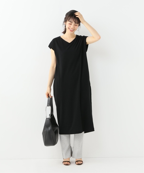 La TOTALITE（ラトータリテ）の「SONO Tシャツワンピース【手洗い可能】◆（ワンピース・レディース・ブラック・FREE）」の4枚目の写真