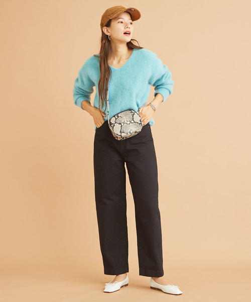 【タヌキ混】BEATY& YOUTH ヘアリーVネックニットプルオーバー BEAUTY&YOUTH UNITED ARROWS（ビューティーアンドユース