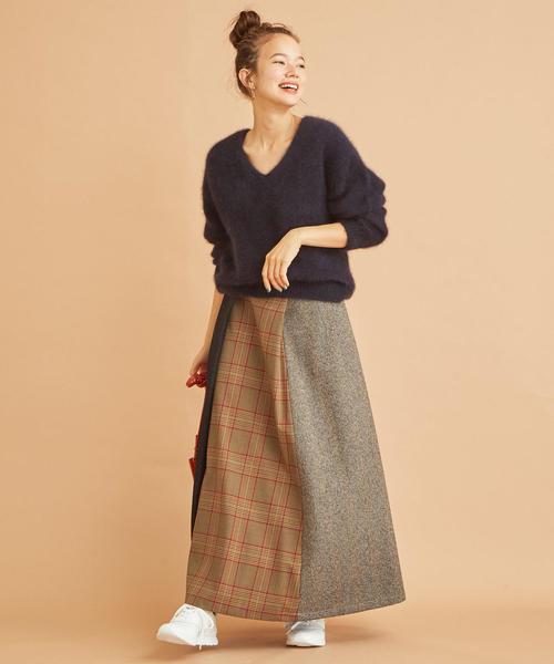 新品【ビューティアンドユース】ヘアリーVネックニットプルオーバー BEAUTY&YOUTH UNITED ARROWS（ビューティーアンドユース