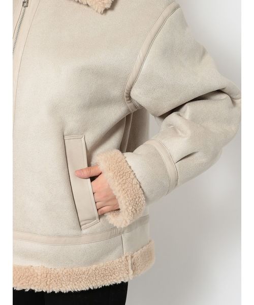 EMODA（エモダ）の「ジップバルキーフェイクムートンコート（ムートンコート・レディース・ブラック/ベージュ/ブラウン・FREE）」の16枚目の写真