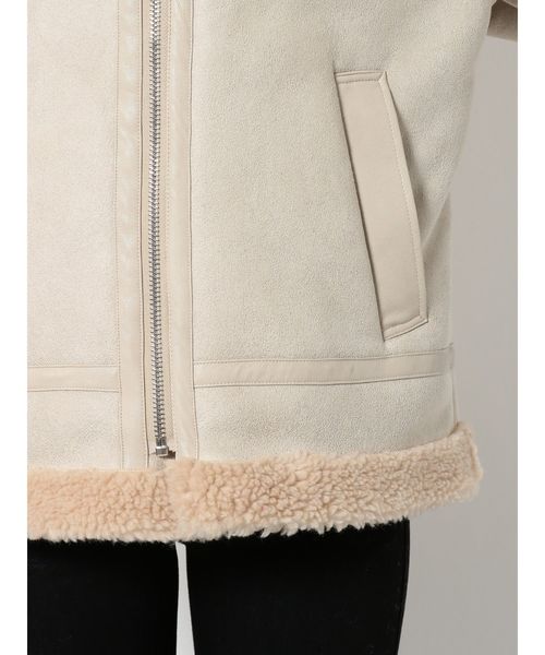 EMODA（エモダ）の「ジップバルキーフェイクムートンコート（ムートンコート・レディース・ブラック/ベージュ/ブラウン・FREE）」の8枚目の写真