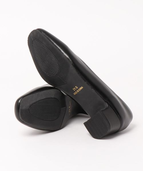 attagirl（アタガール）の「[21.5~25.5cm展開] 太めヒール ブラック パンプス（パンプス・レディース・ブラック・23/24/25/22/25.5/22.5/24.5/23.5/21.5）」の3枚目の写真