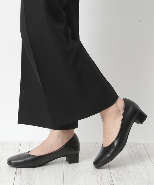 attagirl（アタガール）の「[21.5~25.5cm展開] 太めヒール ブラック パンプス（パンプス・レディース・ブラック・23/24/25/22/25.5/22.5/24.5/23.5/21.5）」の5枚目の写真