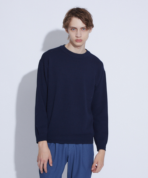 ABAHOUSE（アバハウス）の「タック カノコ プルオーバー ニット（ニット/セーター・メンズ・ネイビー/オレンジ系その他/グレイッシュベージュ/グレイッシュブルー・50/46/48/44）」の3枚目の写真