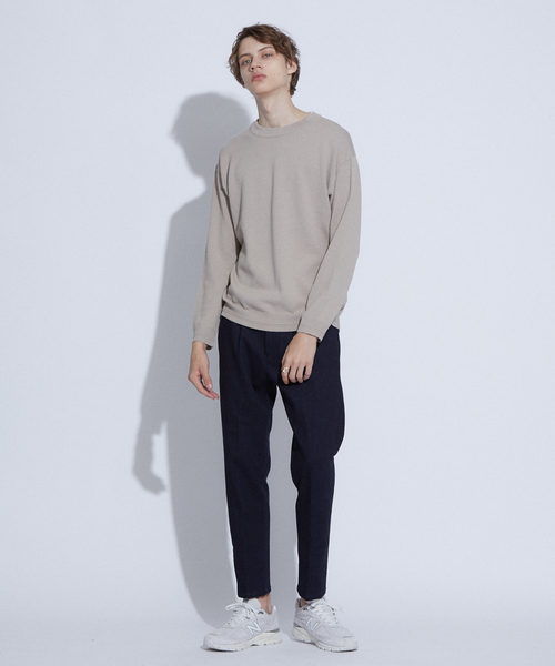 ABAHOUSE（アバハウス）の「タック カノコ プルオーバー ニット（ニット/セーター・メンズ・ネイビー/オレンジ系その他/グレイッシュベージュ/グレイッシュブルー・50/46/48/44）」の18枚目の写真