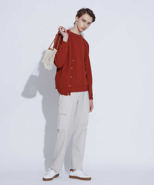 ABAHOUSE（アバハウス）の「タック カノコ プルオーバー ニット（ニット/セーター・メンズ・ネイビー/オレンジ系その他/グレイッシュベージュ/グレイッシュブルー・50/46/48/44）」の14枚目の写真