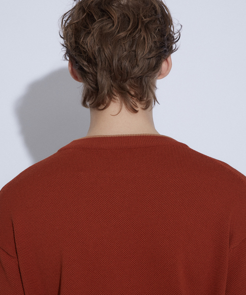 ABAHOUSE（アバハウス）の「タック カノコ プルオーバー ニット（ニット/セーター・メンズ・ネイビー/オレンジ系その他/グレイッシュベージュ/グレイッシュブルー・50/46/48/44）」の12枚目の写真