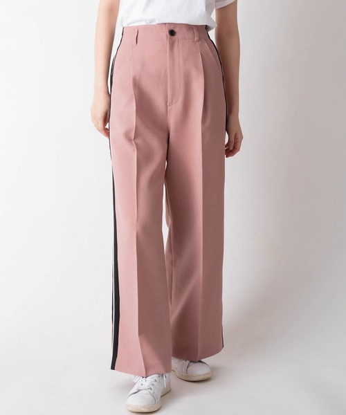 miniyu（ミニュウ）の「La SRIC/サイドラインパンツ（その他パンツ・レディース・カーキ/ピンク/モカ/ライトベージュ・MEDIUM）」の7枚目の写真