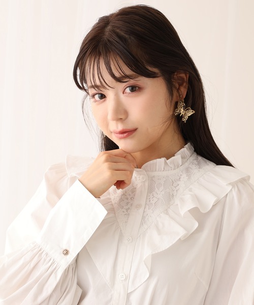 one after another NICE CLAUP（ワンアフターアナザーナイスクラップ）の「フリルレースブラウス（シャツ/ブラウス・レディース・オフホワイト/ベージュ/カーキ・FREE）」の11枚目の写真