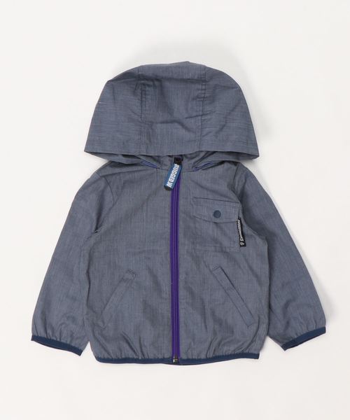 RUGGEDWORKS（ラゲッドワークス）の「無地ポケッタブルポリデニムジャケット　ユニセックス（その他アウター・キッズ・ブルー/ネイビー・140cm/100cm/110cm/130cm/120cm/150cm/90㎝）」の2枚目の写真