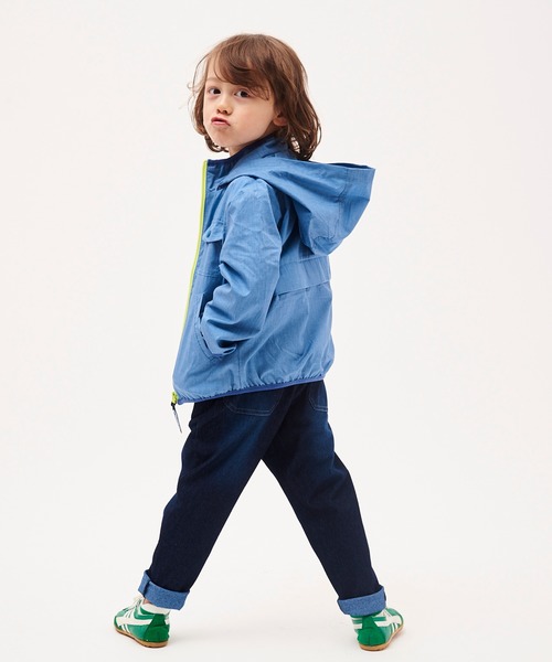 RUGGEDWORKS（ラゲッドワークス）の「無地ポケッタブルポリデニムジャケット　ユニセックス（その他アウター・キッズ・ブルー/ネイビー・140cm/100cm/110cm/130cm/120cm/150cm/90㎝）」の8枚目の写真