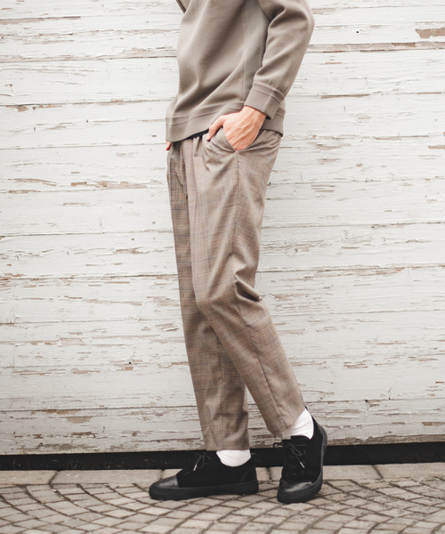 ABAHOUSE（アバハウス）の「【セットアップ対応】 チェック スリムテーパードパンツ（その他パンツ・メンズ・ネイビー/ブラウン/ベージュ・48/46/44）」の3枚目の写真