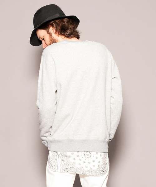 MONKEY TIME（モンキータイム）の「MT ∴ TC ウラケ ダメージ カットソー  ◆（Tシャツ/カットソー・メンズ・ブラック/ライトグレー・MEDIUM/SMALL/LARGE/X-LARGE）」の6枚目の写真