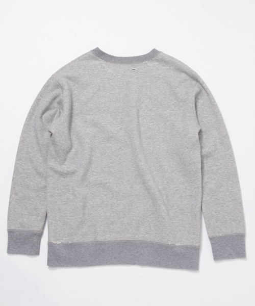 MONKEY TIME（モンキータイム）の「MT ∴ TC ウラケ ダメージ カットソー  ◆（Tシャツ/カットソー・メンズ・ブラック/ライトグレー・MEDIUM/SMALL/LARGE/X-LARGE）」の10枚目の写真