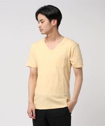 Healthknit（ヘルスニット）の「【 Healthknit / ヘルスニット 】スラブVネック半袖ポケットTシャツ 5223 SIP（Tシャツ/カットソー・レディース）」