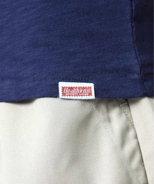 Healthknit(ヘルスニット)の「【 Healthknit / ヘルスニット 】スラブVネック半袖ポケットTシャツ 5223 SIP(Tシャツ/カットソー・メンズ・ネイビー/グレー/オフホワイト/アイボリー/ワイン・SMALL/MEDIUM/LARGE)」の16枚目の写真