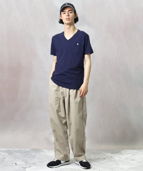 Healthknit(ヘルスニット)の「【 Healthknit / ヘルスニット 】スラブVネック半袖ポケットTシャツ 5223 SIP(Tシャツ/カットソー・メンズ・ネイビー/グレー/オフホワイト/アイボリー/ワイン・SMALL/MEDIUM/LARGE)」の15枚目の写真