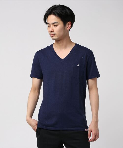 Healthknit(ヘルスニット)の「【 Healthknit / ヘルスニット 】スラブVネック半袖ポケットTシャツ 5223 SIP(Tシャツ/カットソー・メンズ・ネイビー/グレー/オフホワイト/アイボリー/ワイン・SMALL/MEDIUM/LARGE)」の13枚目の写真
