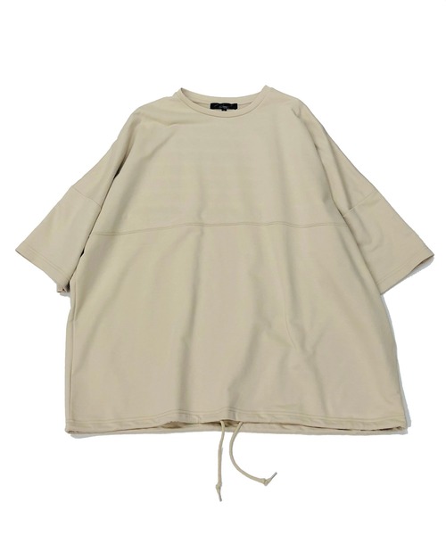 Beno(ビーノ)の「ミニ裏毛 / ハイブリッド ボーダー オーバーサイズ スピンドル ビッグTシャツ(Tシャツ/カットソー・メンズ・オフホワイト/ベージュ/ブラック・FREE)」の12枚目の写真