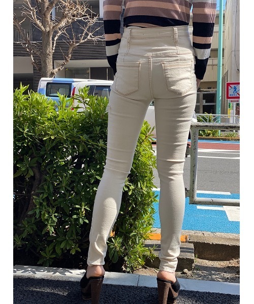 one way（ワンウェイ）の「サイドスラッシュスキニー（デニムパンツ・レディース・ホワイト/ブラック/ブルー/ダークブルー・S/M）」の20枚目の写真