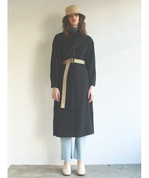 AMAIL(アマイル)の「terotero long shirt(シャツ/ブラウス・レディース・ブラック・FREE)」の1枚目の写真